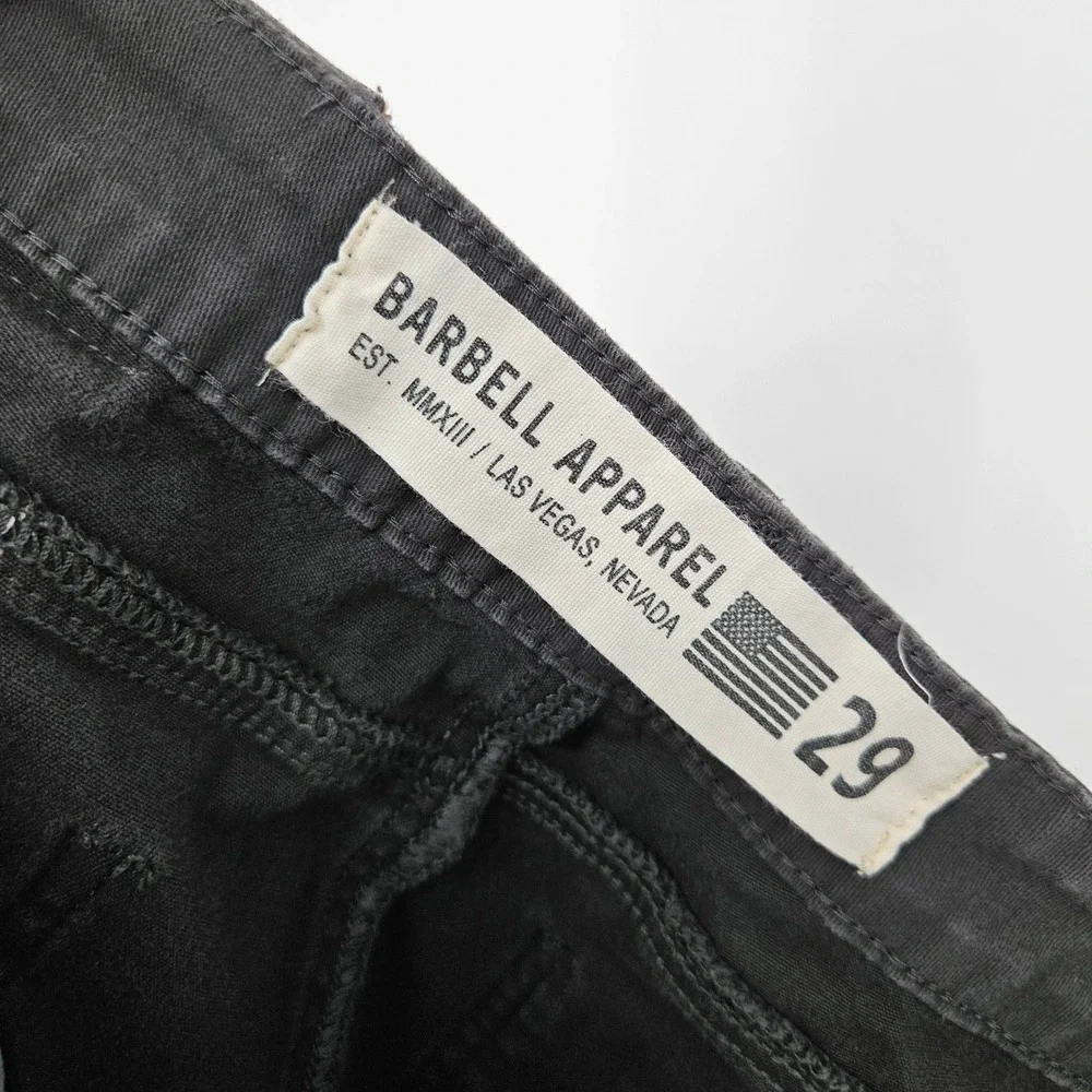 Barbell‎ Apparel Jeans Mens 29 Gray Charcoal Relaxed Athletic Fit Pants